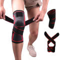 Pressurized Tape Knit Sports Knee Pad, Specification: L (Red)