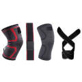 Pressurized Tape Knit Sports Knee Pad, Specification: XL (Black)