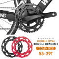 WEST BIKING YP0719274 53-39T Road Bike Crank Racing Double Disc(Black)