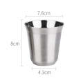 304 Stainless Steel Coffee Capsule Cup Double Insulation Coffee Cup, Style: Large Single Cup