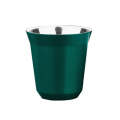 304 Stainless Steel Coffee Capsule Cup Double Insulation Coffee Cup, Style: Small Green