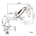 Gibbon Mounts Multifunctional Telescopic Rotating Lifting Monitor Stand, Color: GM112FG Perforati...