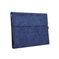 13 inch Leather Tablet Protective Case For Microsoft Surface Pro X, Color: Dark Blue + Power Bag