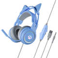 Soyto SY-G25 Cat Ear Glowing Gaming Computer Headset, Cable Length: 2m(Blue)