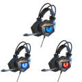 Soyto SY-G15 Luminous Gaming Computer Headset, Cable Length: 2m(Black Blue Light)