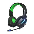 Soyto SY-G20 RGB Dual Streamer Gaming Computer Headset, Style: Lighting Version (Black Green)