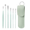 6 In 1 Stainless Steel Spring Spiral Portable Ear Pick, Specification: Green