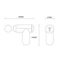 J12A Mini Vibrating Massage Button Type Fascia Gun, Specification: Black