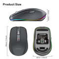Fmouse M303 2400DPI Bluetooth&2.4G Dual Modes Rechargeable RGB Mouse(White)
