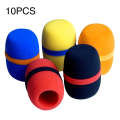 10 PCS Handheld Dust Proof Soft Sponge Microphone Cover(Random Color Delivery)