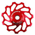 MEROCA Ceramic Bearing Mountain Bike Guide Wheel(11T Red)