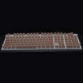 Pudding Double-layer Two-color 108-key Mechanical Translucent Keycap(Light Coffee)