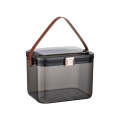AA329 Double Layer Transparent Home Medicine Box Large Capacity Medicine Box(Black)