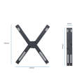 X1 Plastic Silicone Non-Slip Foldable Laptop Stand(Black)