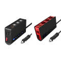 TR24 3 In 1 Car Cigarette Lighter Independent Switch Charger(Black Red)