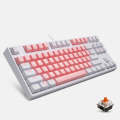 87/108 Keys Gaming Mechanical Keyboard, Colour: FY87 White Shell Tea Shaft