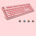 87/108 Keys Gaming Mechanical Keyboard, Colour: FY108 Pink Shell Pink Cap Black Shaft