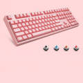 87/108 Keys Gaming Mechanical Keyboard, Colour: FY108 Pink Shell Pink Cap Tea Shaft