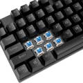 XUNFOX K80 87 Keys Wired Gaming Mechanical Illuminated Keyboard, Cable Length:1.5m(White Blue)