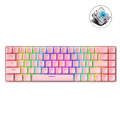 ZIYOU LANG T8 68 Keys RGB Luminous Gaming Mechanical Keyboard, Cable Length:1.6m(Pink Green Shaft)
