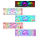 ZIYOU LANG T8 68 Keys RGB Luminous Gaming Mechanical Keyboard, Cable Length:1.6m(Pink Green Shaft)