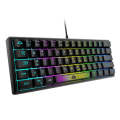 ZIYOU LANG K61 62 Keys RGB Lighting Mini Gaming Wired Keyboard, Cable Length:1.5m(Black)
