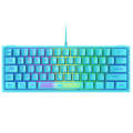 ZIYOU LANG K61 62 Keys RGB Lighting Mini Gaming Wired Keyboard, Cable Length:1.5m(Blue)