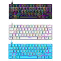 ZIYOU LANG T60 62-Key RGB Luminous Mechanical Wired Keyboard, Cable Length:1.5m(Black Green Shaft)