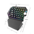 ZIYOU LANG K5 39 Keys RGB Mechanical Gaming Keyboard For PS4, Cable Length: 1.5m(Black Green Shaft)