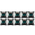 10 PCS Gateron G Shaft Black Bottom Transparent Shaft Cover Axis Switch, Style: G3 Foot (Black Sh...