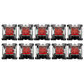 10 PCS Gateron G Shaft Black Bottom Transparent Shaft Cover Axis Switch, Style: G3 Foot (Red Shaft)