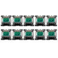 10 PCS Gateron G Shaft Black Bottom Transparent Shaft Cover Axis Switch, Style: G5 Foot (Green Sh...