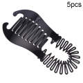5 PCS Hairdressing Plastic Banana Hair Clip(Black)