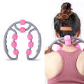 Eight Round Yoga Training Roller Ring-Shaped Leg Massager(Pink)