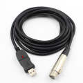 3m Microphone Connection Computer Cable USB To XLR(Black)