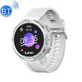 MT12 Smart Call Music Play Guide Step Smart Wireless Sports Watch(White)