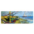 300x800x1.5mm Unlocked Am002 Large Oil Painting Desk Rubber Mouse Pad(Seaside Boat)