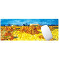 300x800x2mm Locked Am002 Large Oil Painting Desk Rubber Mouse Pad(Seaside Boat)