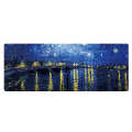 400x900x5mm Locked Am002 Large Oil Painting Desk Rubber Mouse Pad(Starry Night)
