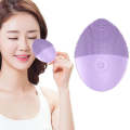 Mini Silicone Cleansing Instrument Washing Face Brush(Purple)