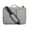 Nylon Waterproof Laptop Bag With Luggage Trolley Strap, Size: 13.3-14 inch(Light Grey)