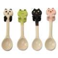 Cartoon Tableware Ceramic Coffee Cup Hanging Spoon(Panda)
