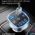 QC3.0 Fast Charge Car Bluetooth MP3 Player Car FM Transmitter(Black)