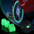 4pcs /Set Luminous Tire Valve Cap Electric Motorcycle Vacuum Tire Valve Cover, Style: Split Effect