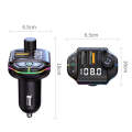 A10 Colorful Atmosphere Light FM Bluetooth Transmitter Car Charger