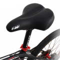 FMFXTR Mountain Bicycle Cushion Saddle Soft Wide Comfortable Spring Seat Cushion(Black)