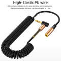 3.5mm Male To Female Spring AUX Extension Cable Speaker Audio Cable, Cable Length: 1.5m(Black)
