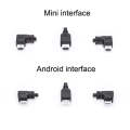 2 PCS USB Car Charge 12V To 5V Navigation Instrument Reduction Line(Android Left Bend)