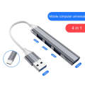4 in 1 Mini Multifunctional Expanded Docking, Spec: Type-C/USB-C 3.0 (Silver)