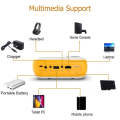 A10 480x360 Pixel Projector Support 1080P Projector ,Style: Basic Model White Yellow(US Plug)